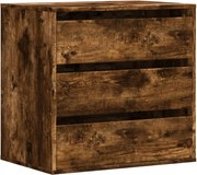 vidaXL Dulap colț cu sertare stejar fumuriu 60x41x58 cm lemn prelucrat