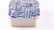 Cutie de depozitare din ceramică decorativă Tatto Blue