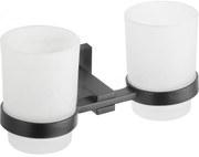 Mexen Vane pahar dublu pentru periuțe de dinți, negru - 7020952-70