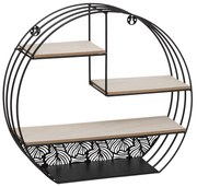 Poliță de perete MIRNA cu decor vegetal, 39,3 x 10,5 x 36 cm