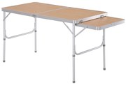 Outsunny Masa Pliabilă de Camping 5Kg, Ușor de Transportat, cu Panou Retractabil 120cm x 60cm x 40/70cm | Aosom Romania