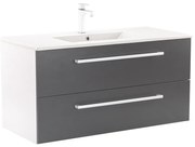 Dulap inferior Vario Clam 100 cu lavoar alb-antracit