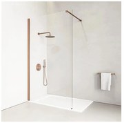 Walk-in Rose Gold Perete de duș 80, 200cm, 8mm