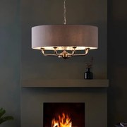 Lustră pe lanț Endon 99152 HIGHCLERE 8xE14/40W/230V gri/crom mat