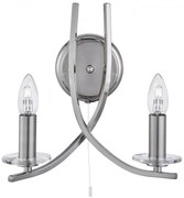 Aplica de perete moderna design argintiu Ascona 4162-2SS SRT