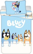 Lenjerie de pat pentru copii albastră din bumbac pentru pătuț 100x135 cm Bluey – Jerry Fabrics