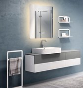 Oglindă Baie LED și Dezaburire Elit's Premium cu Senzor Touch, Lumina Rece, Caldă și Neutră, 60x80cm, lumina ambientala spate