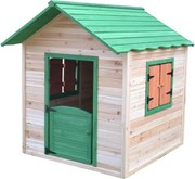 Căsuţă de grădină din lemn pentru copii, verde/naturală, UDIM