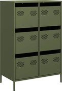 vidaXL Dulap înalt, verde măsliniu, 68x39x101,5 cm, oțel