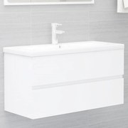 vidaXL Dulap de chiuvetă, alb, 90x38,5x45 cm, PAL