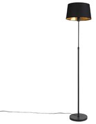 Lampă de podea neagră cu abajur negru 35 cm reglabil - Parte