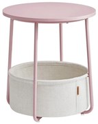 Măsuță laterală NOIRA roz/albă