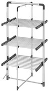 Resigilat: Uscator de rufe electric Black+Decker 63099, Capacitate de uscare 21m/15 Kg, Pana la 50°C, Pliabil, Gri
