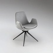 Scaun pivotant dining design elegant Zuna gri
