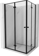 Mexen Mist-F Duo cabină de duș pliabilă stânga 110 x 90 cm, ramă neagră, negru - 8A6-110L-090P-70-70