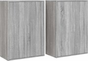 vidaXL Dulapuri, 2 buc., gri sonoma, 60x31x84 cm, lemn prelucrat
