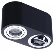Spot aplicat tavan/plafon stil modern Brant 2 negru/crom