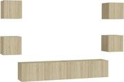 vidaXL Set de dulapuri TV, 6 piese, stejar sonoma, lemn prelucrat