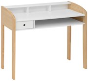 Birou pentru copii in stil scandinav, picioare din lemn reciclat, 100 x 52 x 85 cm