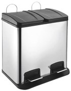 Coș DUO, din inox, 2 x 20l, 40 l