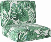 vidaXL Set de perne pentru palet Floral 2 pcs Model Frunză Verde