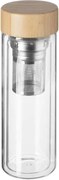 Infuzor cu perete dublu cu capac din bambus, 400 ml