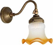 Aplica de perete stil clasic italian din alama si sticla Bell