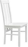 Scaun lemn masiv Linea cu Șezut Masiv Model L2 L 43 x A 44 x H 96 cm - Alb - Nuc