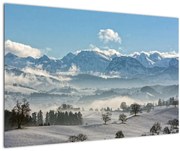 Tablou cu munții înzăpeziți (90x60 cm)