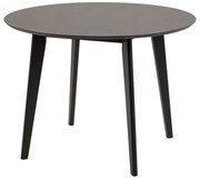 Masă dining în decor de stejar Actona Roxby, ø 105 cm, negru