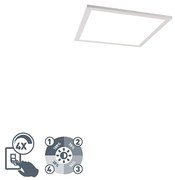 Plafoniera albă 40 cm inclusiv LED cu dimmer 4 trepte - Liv
