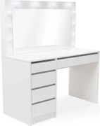 Măsuță toaletă Velinio XL 120 cm - alb
