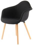 Set 2 scaune tapitate Winston negre