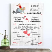 INSPIO Un cadou pentru bunicul, sub bradul de Crăciun, cu un mesaj de apreciere și o declarație de iubire, dimensiune 40 x 30 cm. Livrăm în 24 de ore.