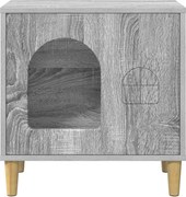 vidaXL Casa pentru pisici Gri Sonoma 51 x 30 x 52 cm Lemn compozit