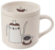 Orion Cană din porțelan cu capac Cafea, 0,45 l
