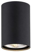 Spot aplicat design modern TUBO negru 12cm