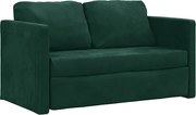 vidaXL Canapea extensibilă de podea 2 în 1, verde închis, 122x204x55cm