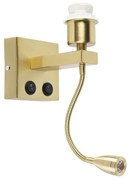 Lampa de perete moderna din alamă cu braț flexibil - Brescia Combi