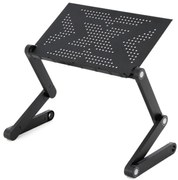 Birou pentru laptop cu USB - 42 x 28 cm, răcoritor, negru