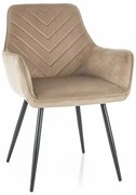 Scaun de bucătărie Maya Velvet, bej