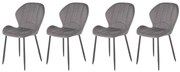 Set 4 scaune K538 velvet gri