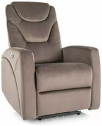 Fotoliu recliner Kronos velvet cappuccino Blu38