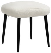 Aosom Taburet, Taburet de șezut, Aspect de Casmir, Taburet de picioare, Crem-Bej | Aosom Romania