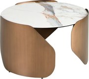 Masuta de cafea design LUX Porcelain Marble 80cm