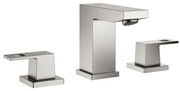 Baterie lavoar Grohe Eurocube S dubla comanda crom periat Supersteel cu ventil