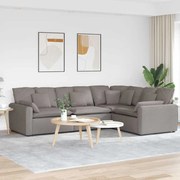 vidaXL Canapea modulară cu perne, gri taupe, textil