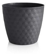 Ghiveci reciclat mat Ruby 19 cm,  antracit, 19 cm