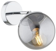 Aplica de perete design modern minimalist SATELITE crom/fumuriu