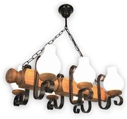 Lustră pe lanț Brilagi RUSTIC 6xE14/40W/230V fag